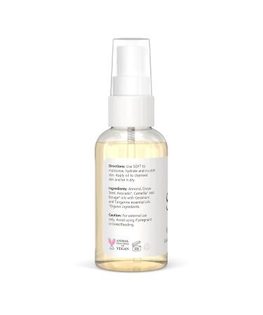 Clearly SOFT Gentle Face & Body Oil | Hydrate & Soothe Sensitive Skin | Natural & Organic Made in USA (2 Oz) - Perfect for Dry Skin - Buy Online on GoSupps.com