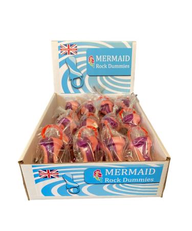 5 X Giant Mermaid Fruit Flavoured Rock Dummy Uk Made Party Favours Cake Decoration Handmade Dummies Display Box Included