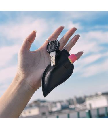 Beautyflier Clip-on Chapstick Sleeves Soft Leather Keychain Lipstick Holder Chapstick Pouch Lip Balm Holder Travel Accessories - Buy Online on GoSupps.com