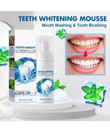 Teeth Whitening Mousse Squeeze Type Foam Toothpaste Oral Care Teeth Deep Cleaning Gums Remove Tooth Stains Fresh Mouth (1pc) - Buy Online on GoSupps.com