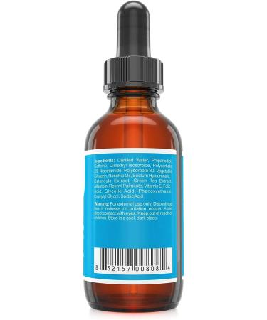 Eye Reboot Serum - 6% Caffeine, Hyaluronic Acid, Rosehip Oil, Retinol - Reduces Dark Circles, Puffiness, Wrinkles - 1oz - Buy Online on GoSupps.com