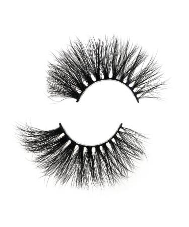 SJ LASHES 3D Mink Lashes Cruelty Free Black Vegan Mink Fur Pair (3DVM27)