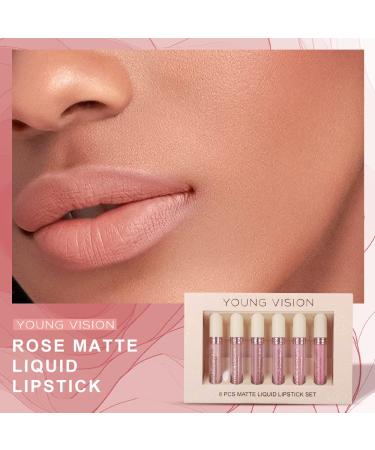 YOUNG VISION Matte Nude Liquid Lipstick Set - Long Lasting, Waterproof Pink/Brown Lipstick Bundle for Women - 24 Beige Nude Shades - Buy Online on GoSupps.com