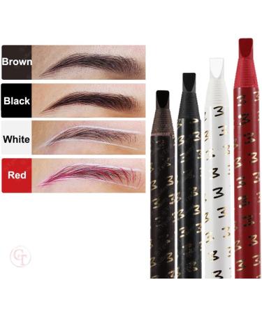 6pi ces crayons sourcils peel-off waterproof pour microblading maquillage permanent des sourcils naturel et longue tenue (Marron) - Buy Online on GoSupps.com