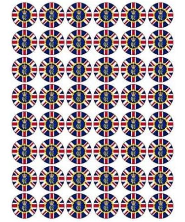 King Charles Coronation 48 x 3cm PREMIUM EDIBLE RICE PAPER ROUND CAKE TOPPERS D3 - Buy Online on GoSupps.com