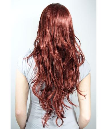 Buy Red Wavy Side Parting Wig 9331-35 | Long 70cm Wig | International Shipping Available - Buy Online on GoSupps.com