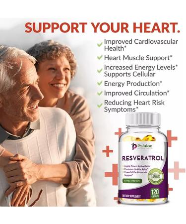 Resveratrol 1450mg (120 Capsules) Anti-Aging Antioxidants Brain Heart Skin & Joint Support - Buy Online on GoSupps.com