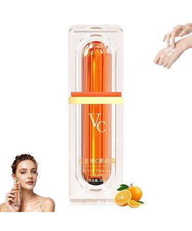 SIJINGZHIHUI VitaminC Makeup Tone Up Cream Five VitaminC ToneUp Cream Moisturizing Brightening Concealer Natural Looking Finish Lightweight Long Lasting For Different Skin1PC