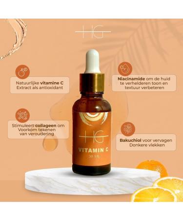  HG AESTHETICS Radiance Serum Booster 7% Vitamin C with Bakuchiol 30 ml Antioxidant & Anti-Aging Radiance Care & Skin Rejuvenation Suitable for All Skin Types - Buy Online on GoSupps.com