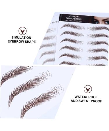 FOMIYES 8 Pcs Eyebrow Stickers Waterproof Makeup Peel off Brow Imitation Eyebrow Stencil Semi-permanent 6d - Buy Online on GoSupps.com