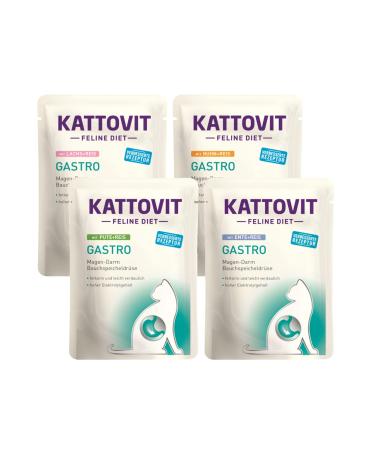 Kattovit Feline Diet Gastro Bundle 20x 85g/consisting of 4 varieties/special wet feed for cats with gastro-intestinal problems (gastrointestinal/pancreas)