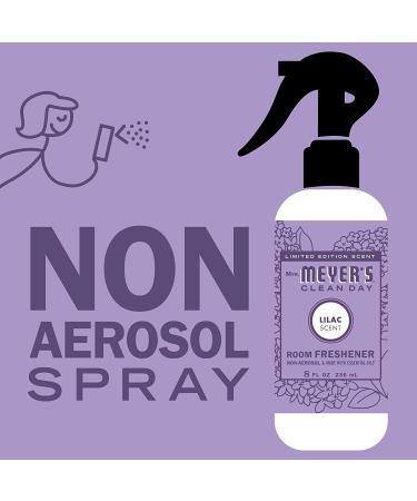 Mrs. Meyer's Clean Day Lilac Room Freshener Spray - Limited Edition, Non-Aerosol, 8 fl oz with Essential Oils - Buy Online on GoSupps.com