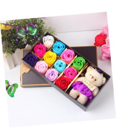 SEWOART 12 Rose Flower Soap Rose Soap Petals Rose Flower Bath Soap Boxes for Women Floral Scented Bath Soap Pink Soap Flora Soap Luxury Shower Gel Rose Soap Suite Miss Fragrance - Buy Online on GoSupps.com
