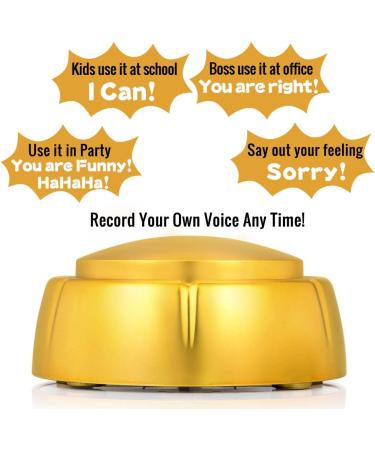 Recordable Custom Dog Speech Training Button - 30 Sec Record - Gold Color - Buy Online on GoSupps.com
