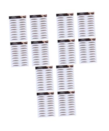 Beavorty 12 Pcs Eyebrow Stickers Temporary Eyebrow Tattoos Artificial Eyebrow Make up 4d Transfer Stickers