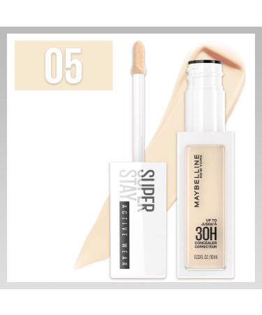 Maybelline New York Concealer - Long-Lasting Up to 30H - All Skin Types - Superstay Active Wear - Ivory (05) - 10 ml - Buy Online on GoSupps.com