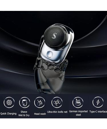 Mini Electric Shaver - Waterproof Stainless Steel & ABS Razor for Men | Low-Noise Wet & Dry Electric Shaving - Buy Online on GoSupps.com