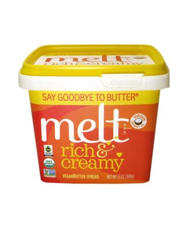 Melt Usda Organic Rich & Creamy Butter Made From Plants, 13 Ounce (Pack of 12)