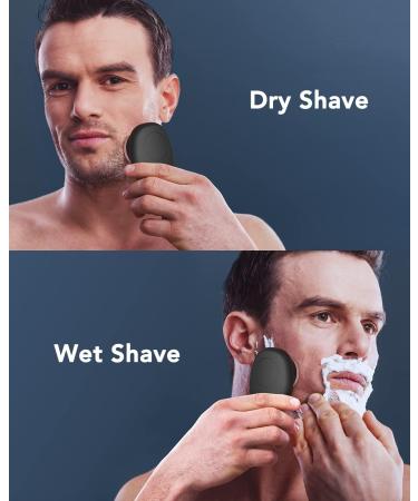 Electric Razor for Men Mini Shaver Portable Electric Shaver with LED Display Travel Beard Shaver Pocket Shaver Wet and Dry Razor Type-C Charging Shavers Easy One-Button Use Suitable for Travel Black - Buy Online on GoSupps.com