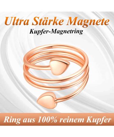 Vicmag Copper Magnetic Rings for Arthritis Pain Relief - Adjustable Pure Copper Therapy Rings for Men & Women - Rose Gold Gift Box Included - Buy Online on GoSupps.com