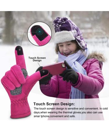 Arcweg Fleece Gloves for Kids - Warm Touchscreen Running & Cycling Gloves for Girls (Ages 7-8) - Slip-Resistant Winter Outdoor Wear - Buy Online on GoSupps.com