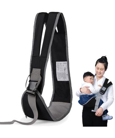 Baby Carrier Portable Ergonomic Baby Sling with Adjustable Comfortable Shoulder Straps Soft Anti-Slip Toddler Sling for Newborn Infant up to 55Lbs (Black)