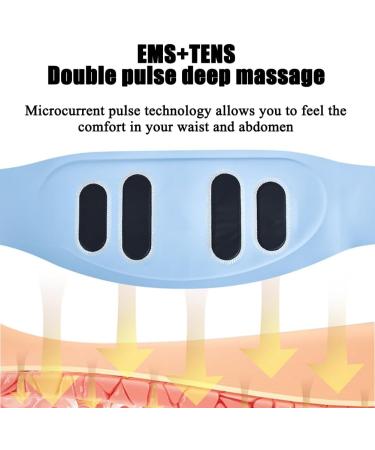 Wireless Stomach Heating Belt - 9 Modes 19 Intensities Hot Compression & Microstrom for Pain Relief - Buy Online on GoSupps.com