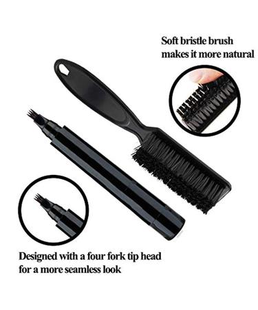 Vonadale Beard Pencil Filler 2 Pack - Waterproof Beard & Eyebrow Pen Kit for Men - Long Lasting Coverage - Bristle Brush Included (Dark Brown/Black) - Buy Online on GoSupps.com