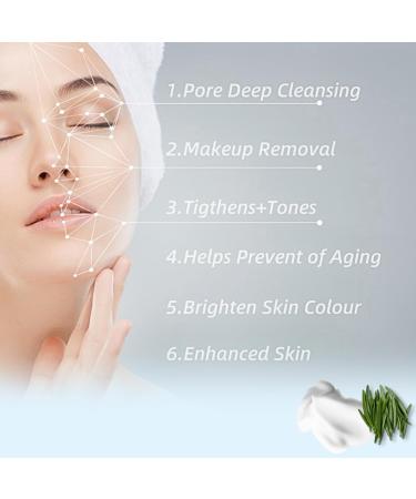 Jasmine Rice Face Wash Gentle Acne Face Wash Pure Rice Cleansing Foam Refreshing Face Wash Pore Deep Cleansing Foam Daily Gentle Cleanser Hydrating Cleanser for Radiant Smooth Exfoliating - Buy Online on GoSupps.com