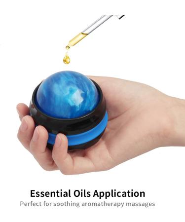 2-Pack Coolrunner Massage Ball Manual Roller Massager - Handheld Self Massage Therapy for Full Body Relief - Sore Muscles, Shoulders, Neck, Arms, Legs, Back, and Foot (Blue&Purple) - Buy Online on GoSupps.com