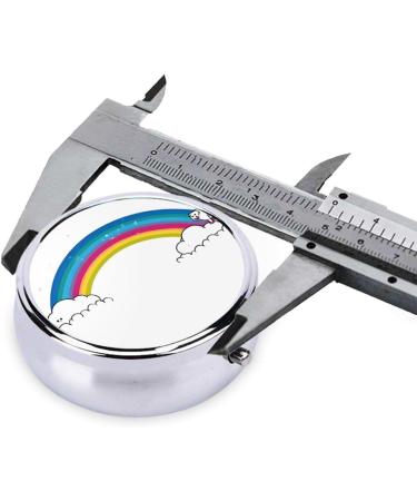 Shop Small Rainbow Round Pill Box | 3 Compartment Mini Travel Organizer for Vitamins & Medications - Buy Online on GoSupps.com