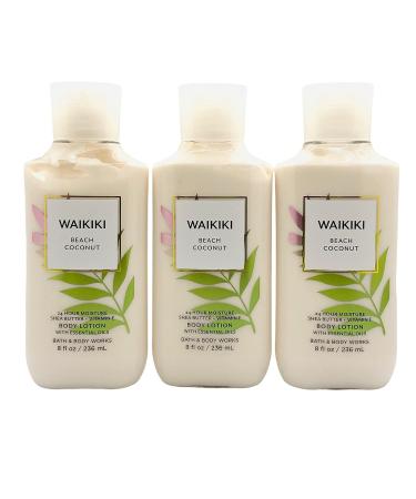 Bath & Body Works Waikiki Beach Coconut Body Lotion 8oz - 3 Pack - Buy Online on GoSupps.com