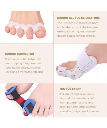 Qiefarm Bunion Corrector - Pain Relief Toe Separators for Hallux Valgus Correction (4PCS) - Buy Online on GoSupps.com