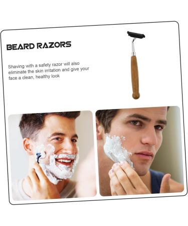 Fomiyes Bamboo Grip Manual Beard Shaver - 4-Piece Double-Edged Razor for Body & Back Hair Removal - Buy Online on GoSupps.com