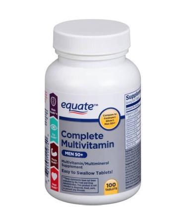 Equate - Complete Multivitamin Men 50+ 100 Tablets (Compare to Centrum) 100 Count (Pack of 1)