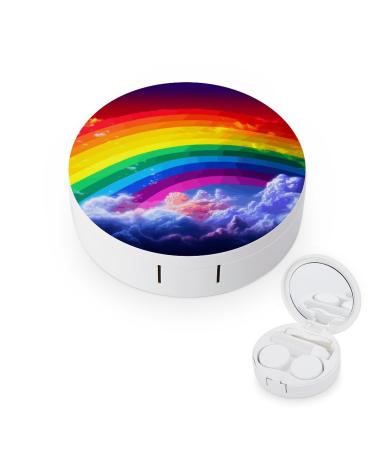 Contact Lens Case Rainbow Print Plastic Contact Lens Case contact Lens Care Box ontact Lens Travel Box