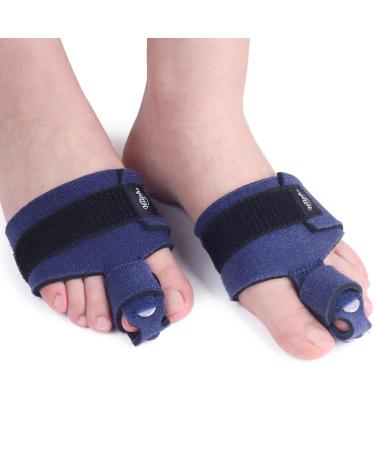 Hilph 2 Pack toe rail toe protection toe straighteners for hammer toe toe more toe for supporting and fixing toes claws curved broken toes for different toes-blue