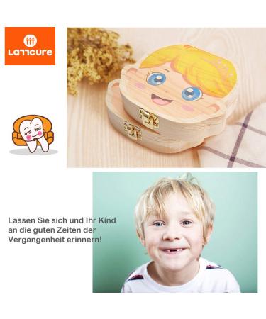 Lattcure Wooden Milk Tooth Box - Perfect Keepsake for Girls & Boys | German Souvenir Christmas Gift - Buy Online on GoSupps.com