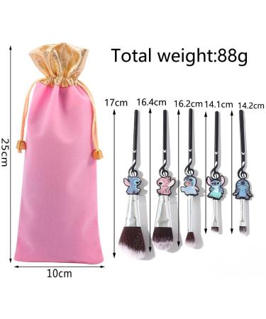 5pcs Makeup Brushes Set - Black Simple Blush & Eye Shadow Cosmetic Brush Set for Daily Makeup | International Shipping Available - Buy Online on GoSupps.com