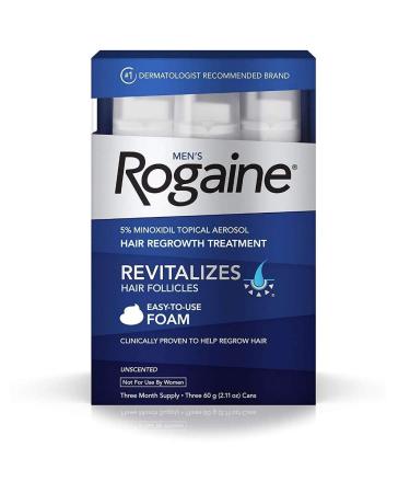 Rogaine for Men Hair Regrowth Treatment 3 Months Supply Foam