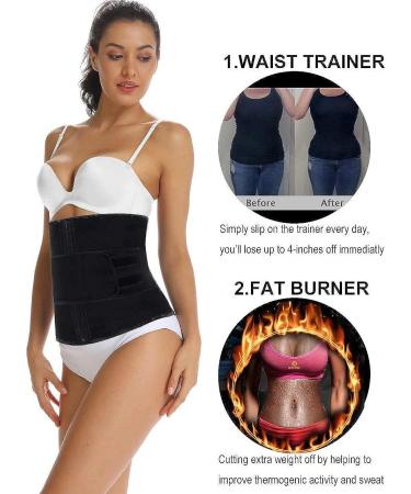 HOPlynn Neoprene Sweat Waist Trainer Corset for Women - Black XX-Large - Buy Online on GoSupps.com