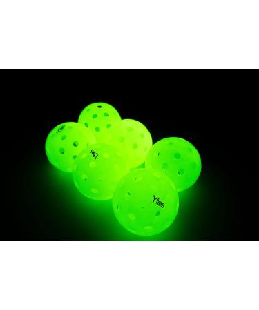 Yfos Glow in The Dark Pickleball Balls  GLOWUP 40-Hole USAPA Standard Pickleball Set of 6 Balls - Buy Online on GoSupps.com