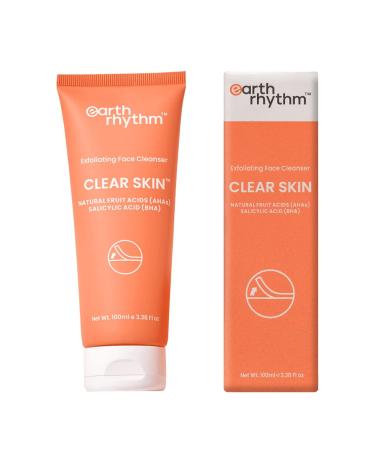 Earth Rhythm Exfoliating Face Cleanser with AHAs & BHAs Natural Vegan Friendly - 100 GM Style 1