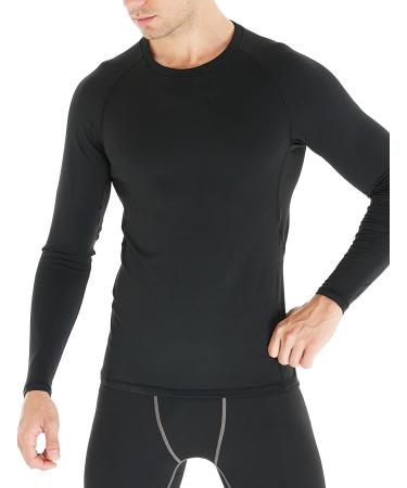 Men's Long Sleeve Compression Shirts 4 Pack - Athletic Base Layer for Cold Weather Workout - Black, Large - Buy Online on GoSupps.com