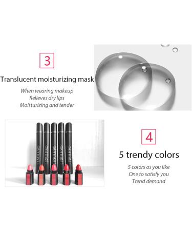  tongfeng Long-lasting lipsticks | 5-in-1 moisturizing lipstick | Waterproof lip gloss packs velvet lip cosmetic makeup for women Tongfeng - Buy Online on GoSupps.com