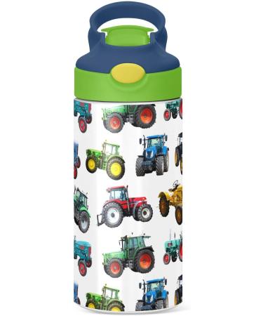 Tractor Kids Stainless Steel Water Bottle - 12oz Vacuum Insulated Double Wall Bottle - Buy Online on GoSupps.com
