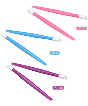 30 Pieces Plastic Handle Nail Cuticle Pusher Rubber Tipped Nail Cleaner Colored Nail Art Tool for Men and Women Christmas Valentine's Day Giving Nail Tool(Blue Purple and Pink) - Buy Online on GoSupps.com