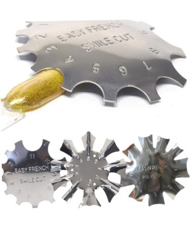 Nail MoldNail Manicure Edge Trimmer Nail Art Trimmer Template French Manicure Accessories Kit Silver - Buy Online on GoSupps.com