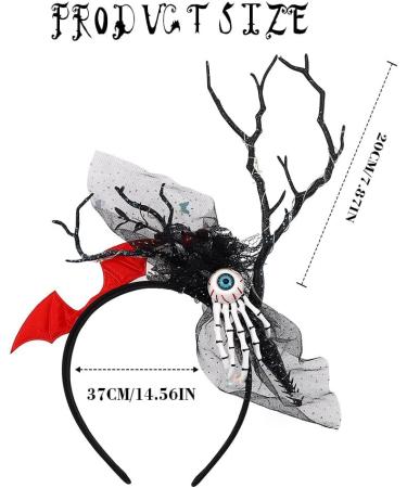 Vakkery Light Up Halloween Headbands LED Antler Branches Hair Band Flashing Halloween Costume Party Hair Accessories for Women - Buy Online on GoSupps.com