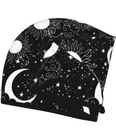 Buy Hair Towel Wrap | Quick Drying Towel Turban with Button - Crescent and Stars Design - Buy Online on GoSupps.com